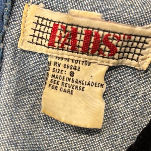 Y2K retro denim long sleeve vintage dress, size 8 - Picture 7 of 7